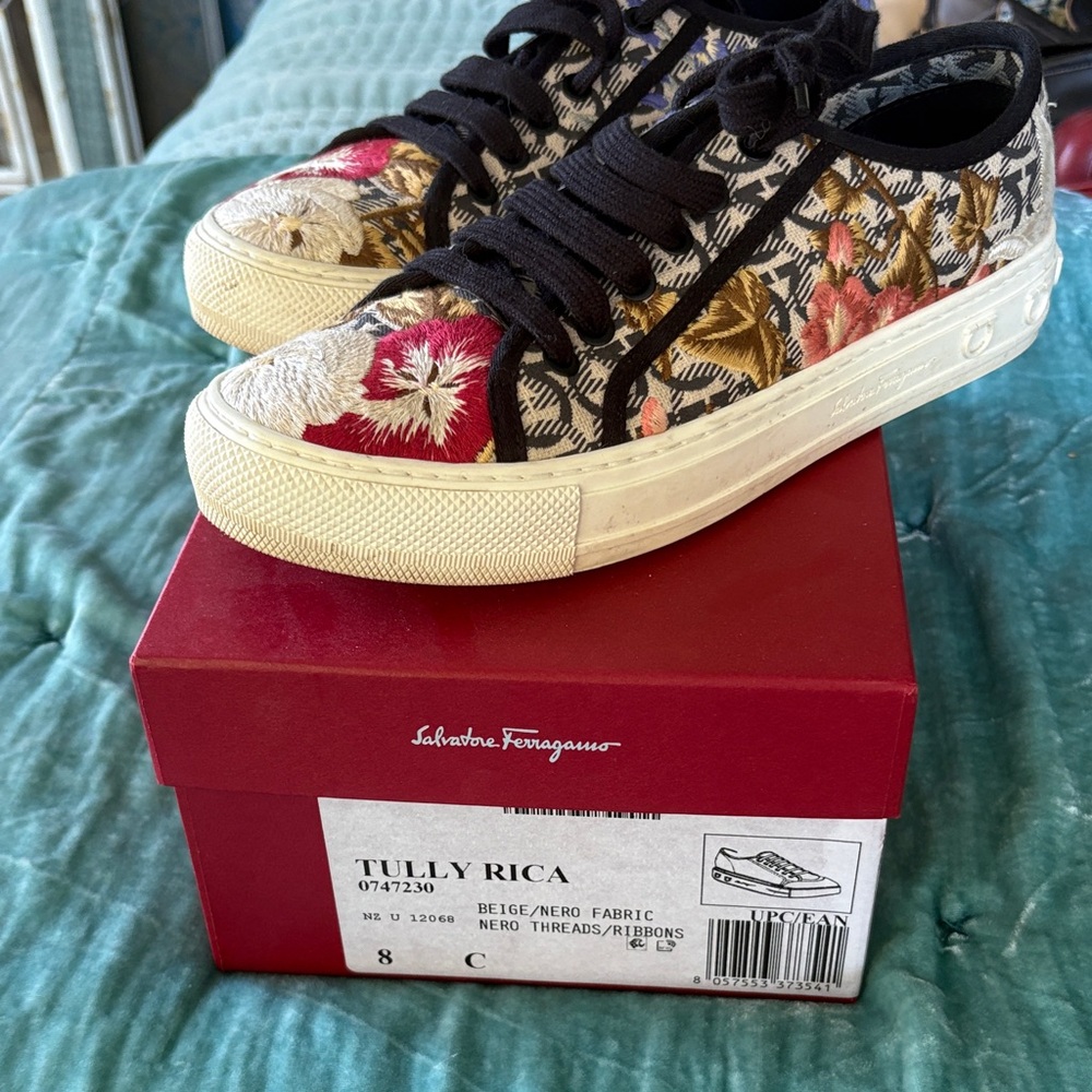 Salvatore Ferragamo Women's Multicolor Floral Sneakers